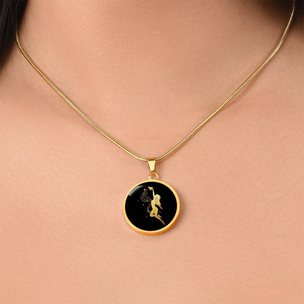 Personalized Aquarius Zodiac Sign Pendant Necklace