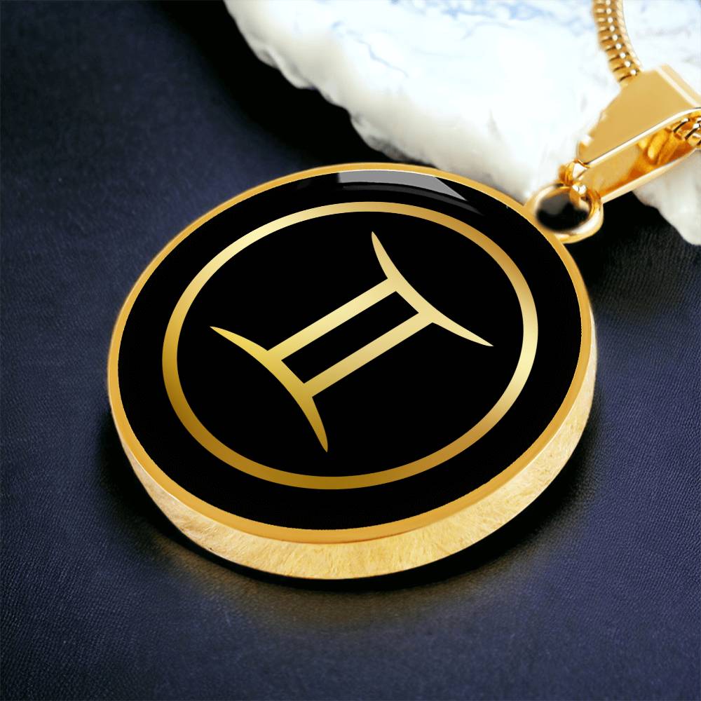 Personalized Gemini Zodiac Sign Pendant Necklace