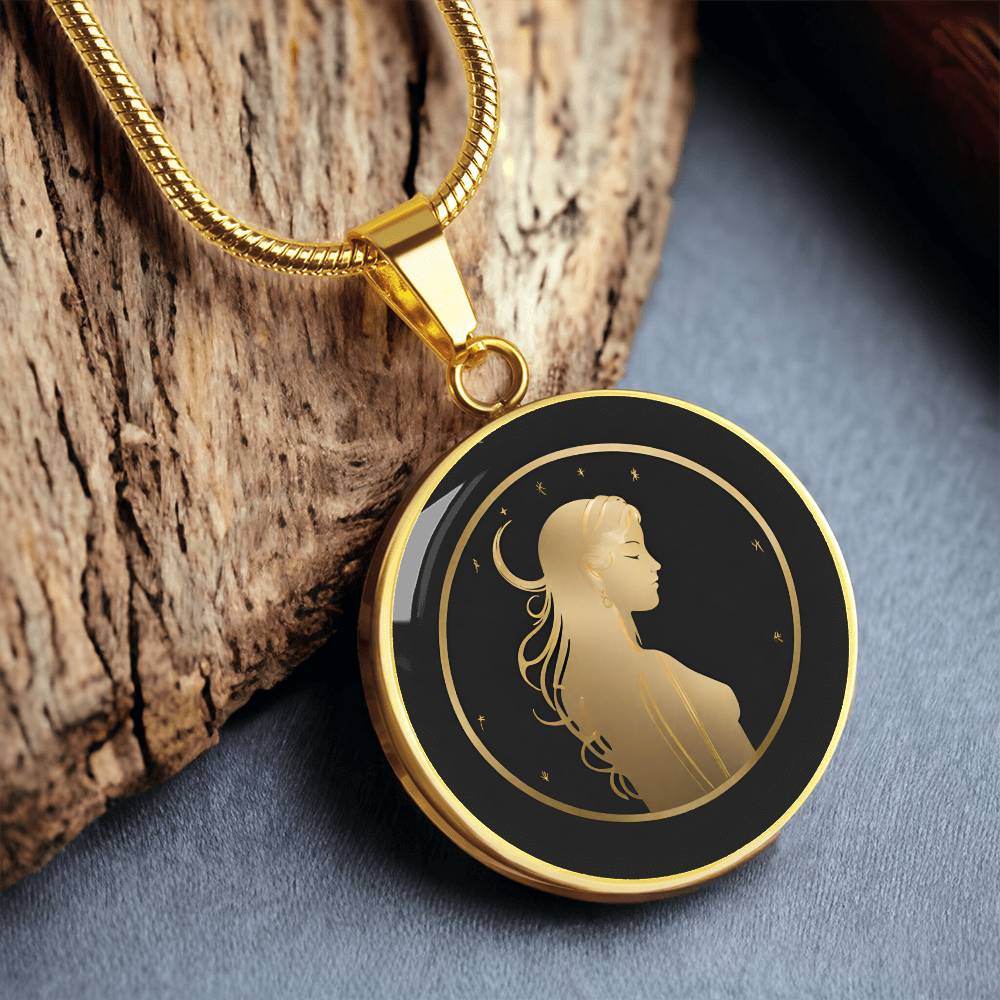 Personalized Virgo Zodiac Sign Pendant Necklace