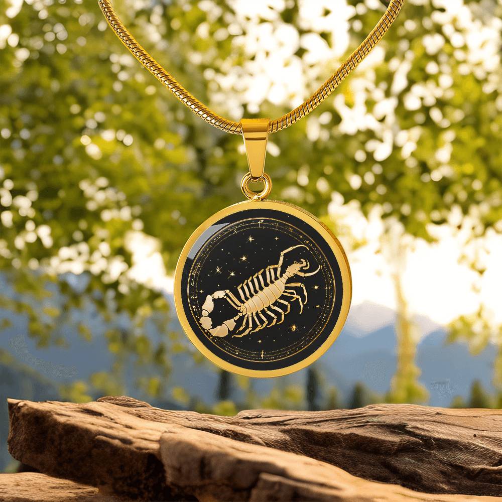 Personalized Scorpio Zodiac Sign Pendant Necklace