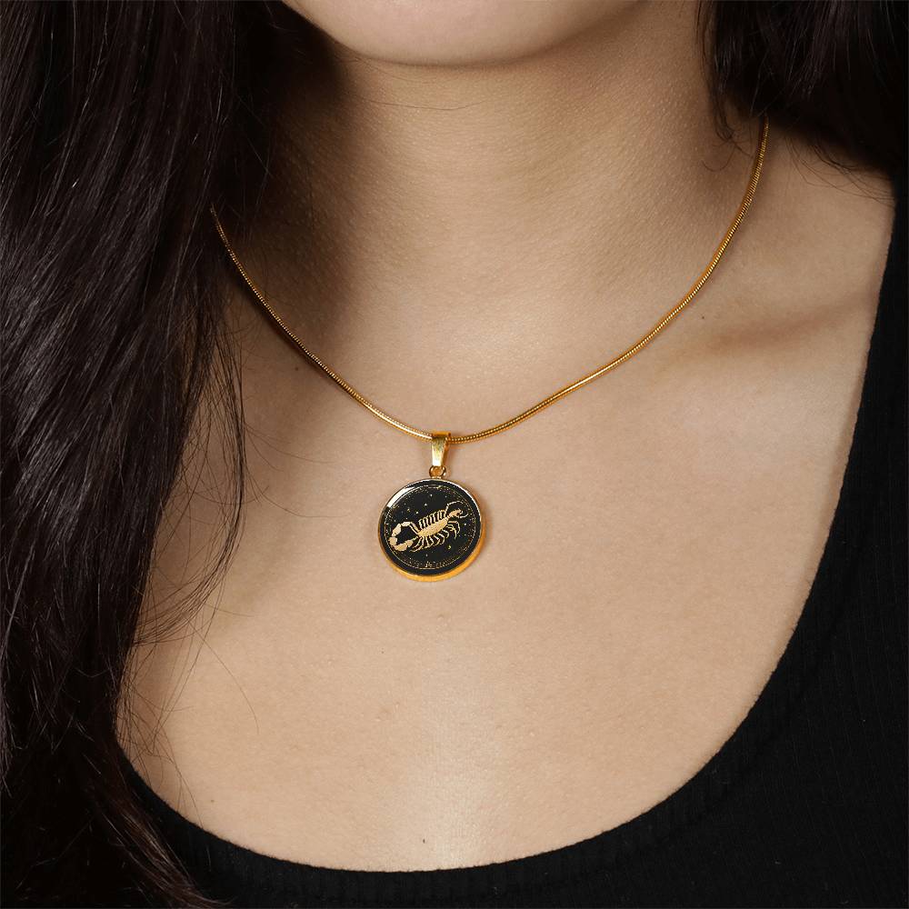 Personalized Scorpio Zodiac Sign Pendant Necklace