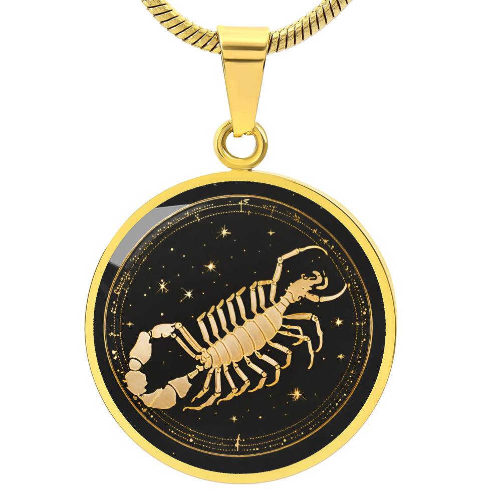 Personalized Scorpio Zodiac Sign Pendant Necklace