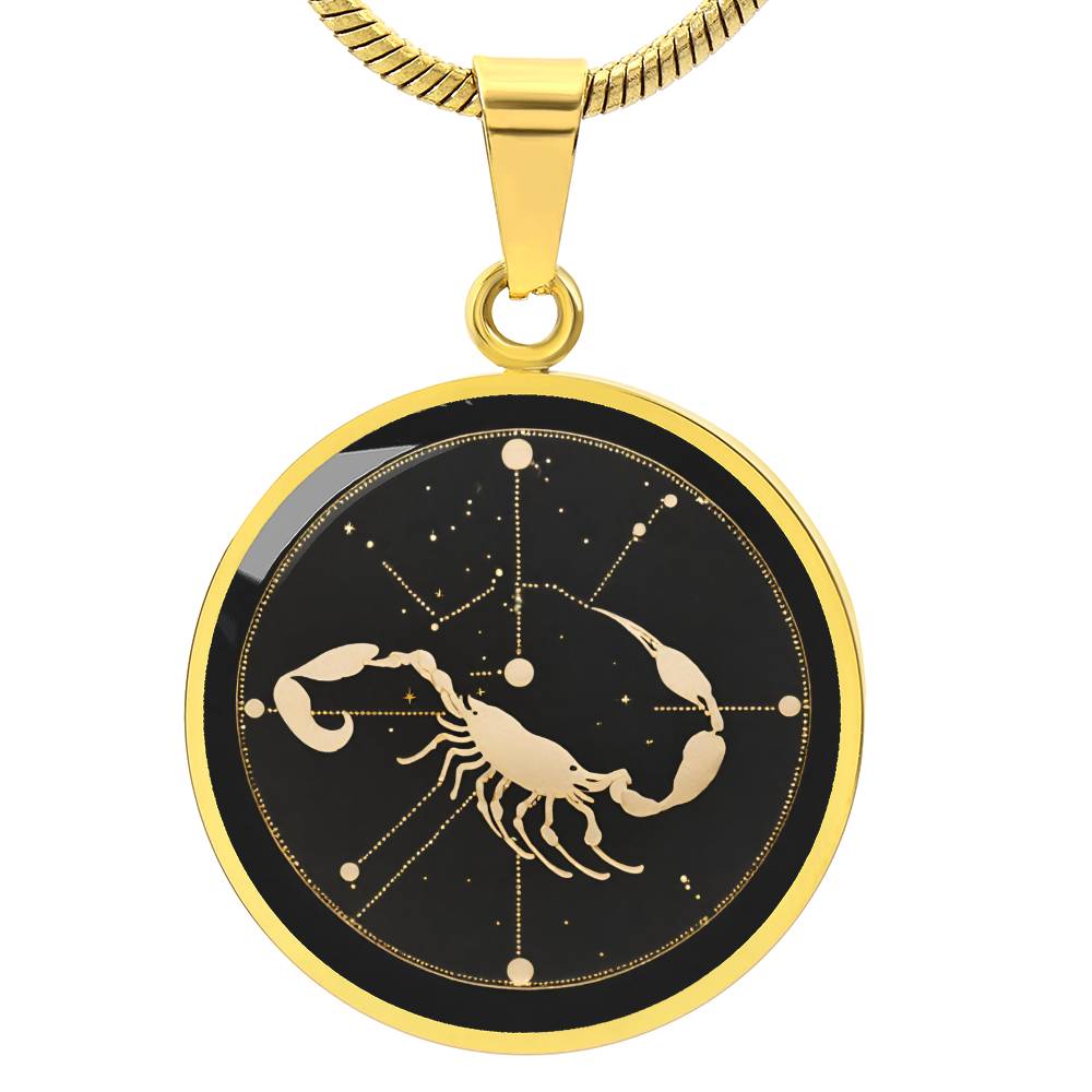 Personalized Cancer Zodiac Sign Pendant Necklace