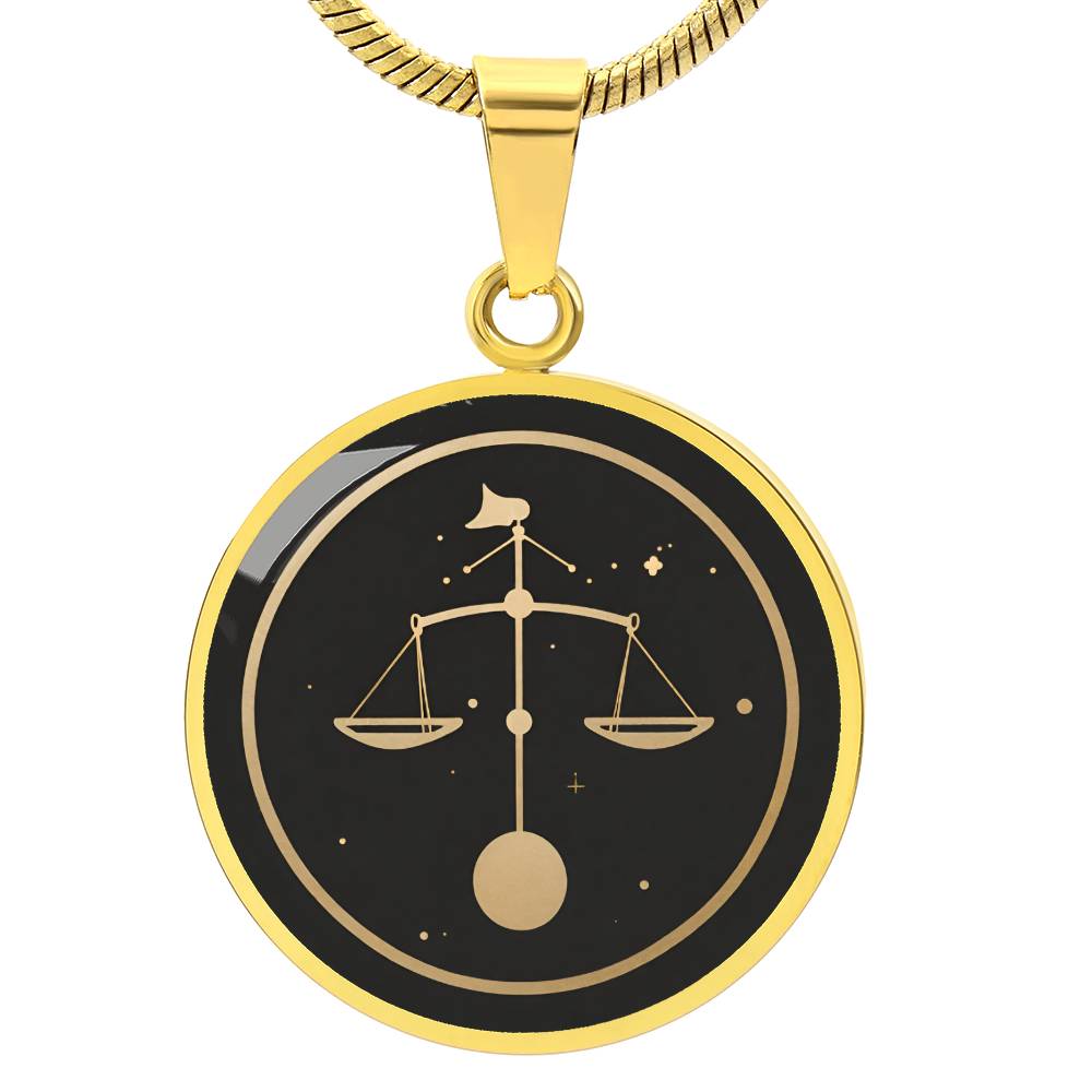 Personalized Libra Zodiac Sign Necklace