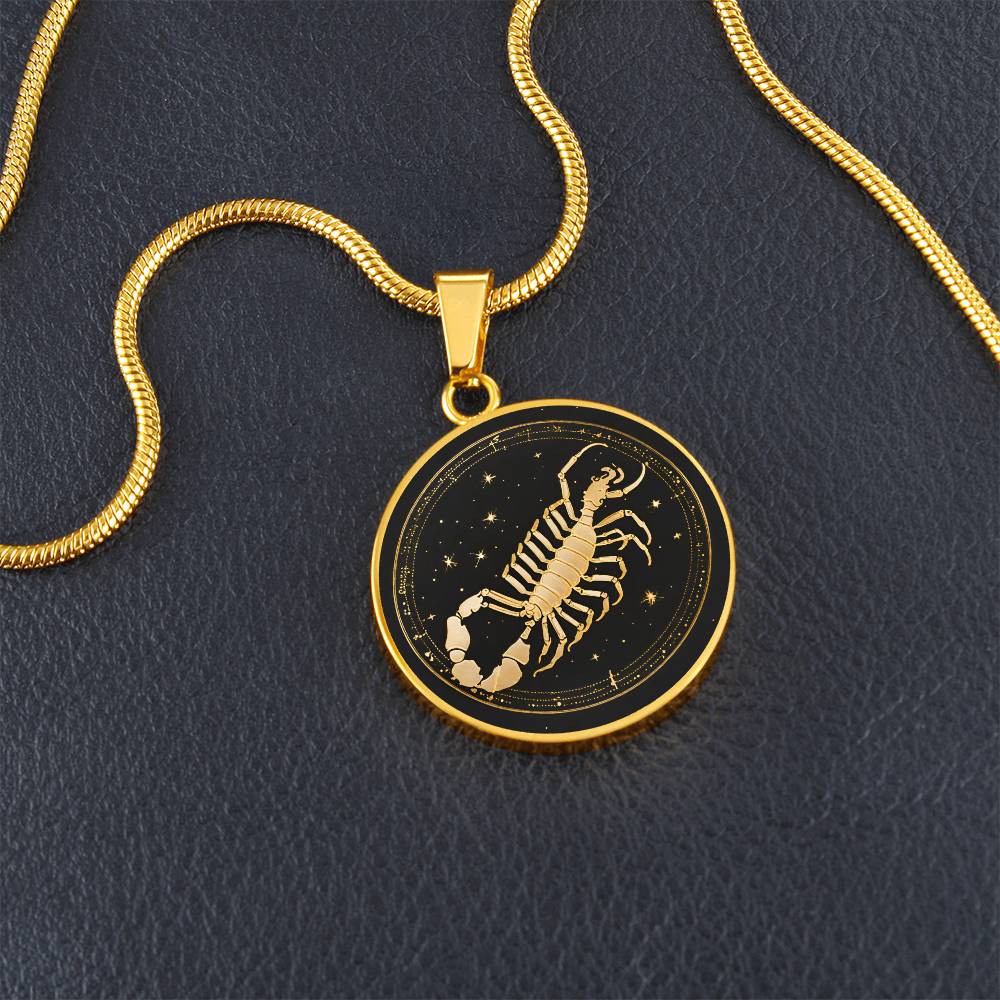 Personalized Scorpio Zodiac Sign Pendant Necklace