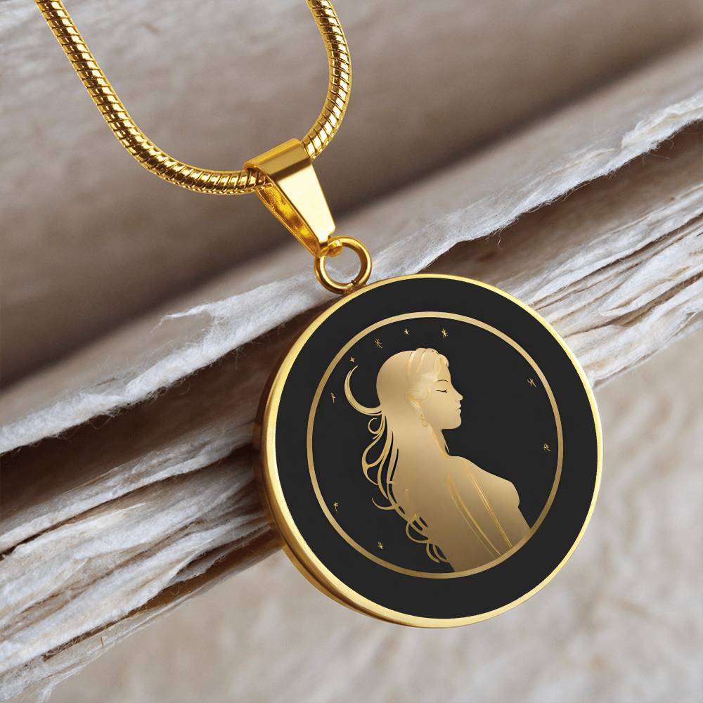 Personalized Virgo Zodiac Sign Pendant Necklace