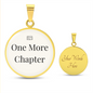 One More Chapter Pendant | Bookworm Gift for Book Lovers