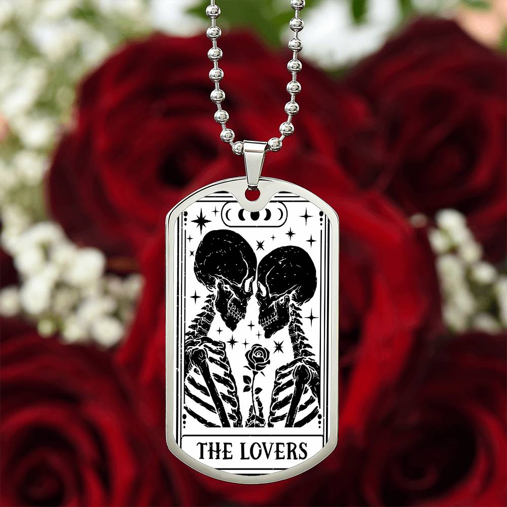 Tarot Card Necklace for Him | The Lovers