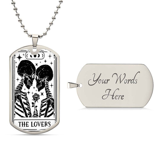 Tarot Card Necklace for Him | The Lovers