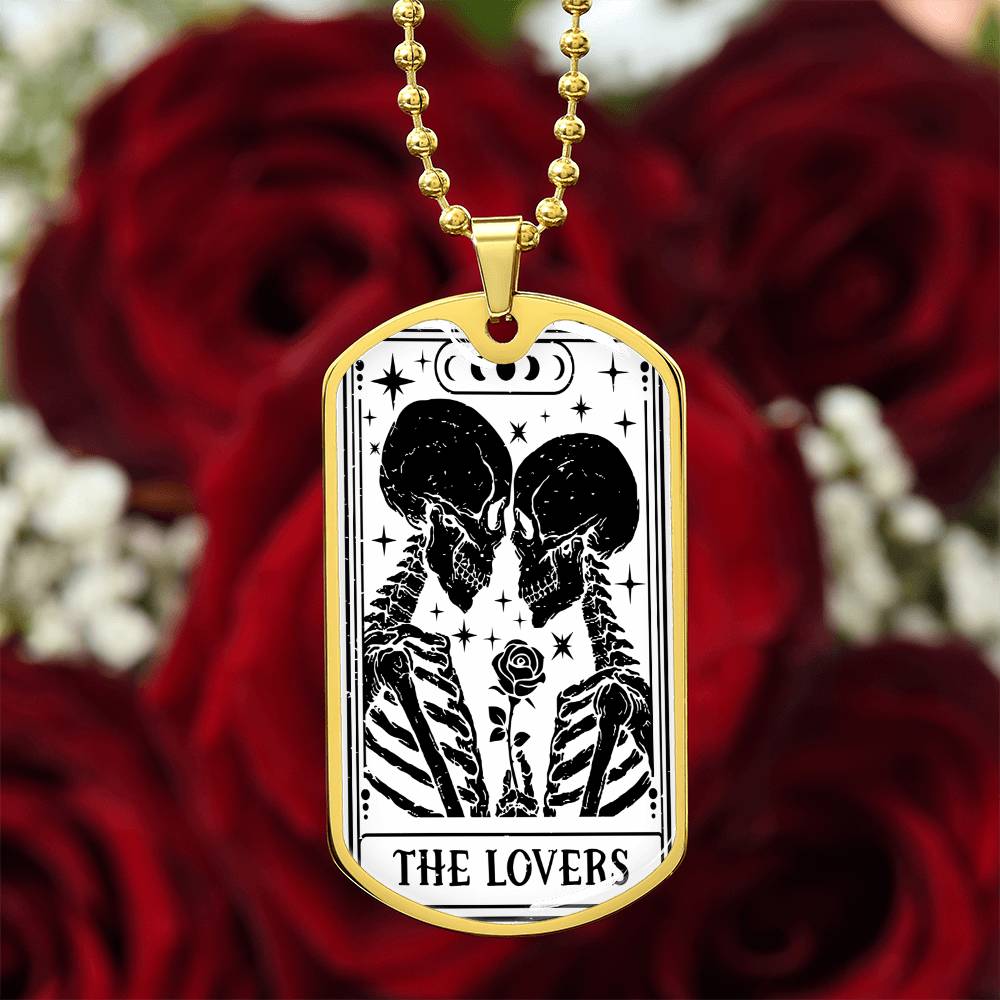 Tarot Card Necklace for Him | The Lovers