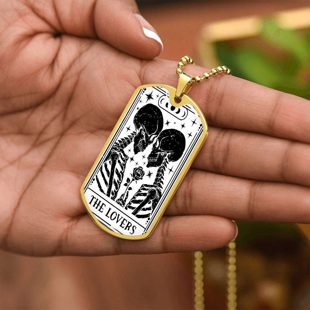 Tarot Card Necklace for Him | The Lovers