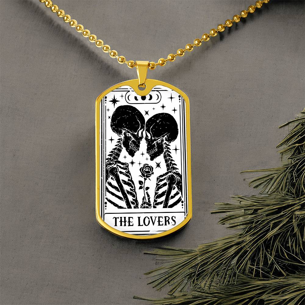 Tarot Card Necklace for Him | The Lovers