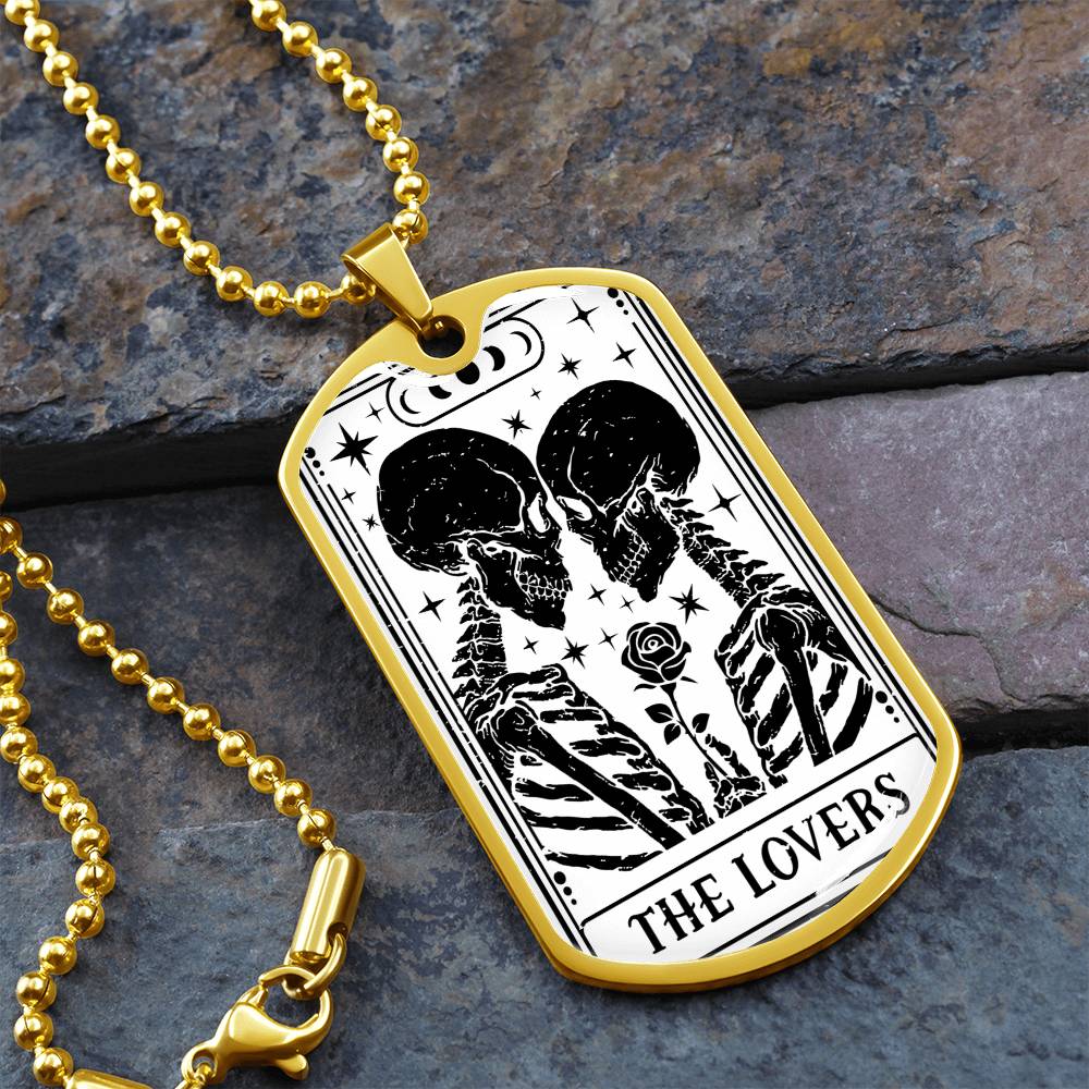 Tarot Card Necklace for Him | The Lovers