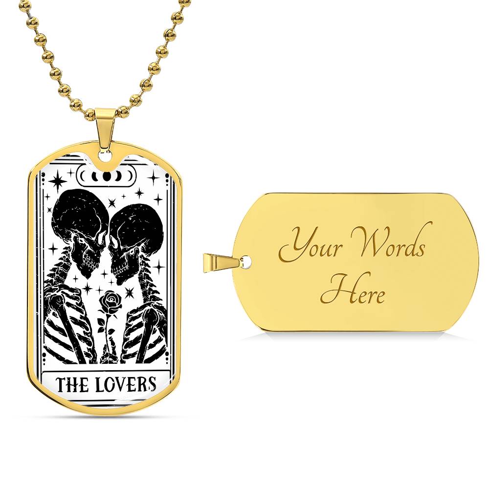 Tarot Card Necklace for Him | The Lovers