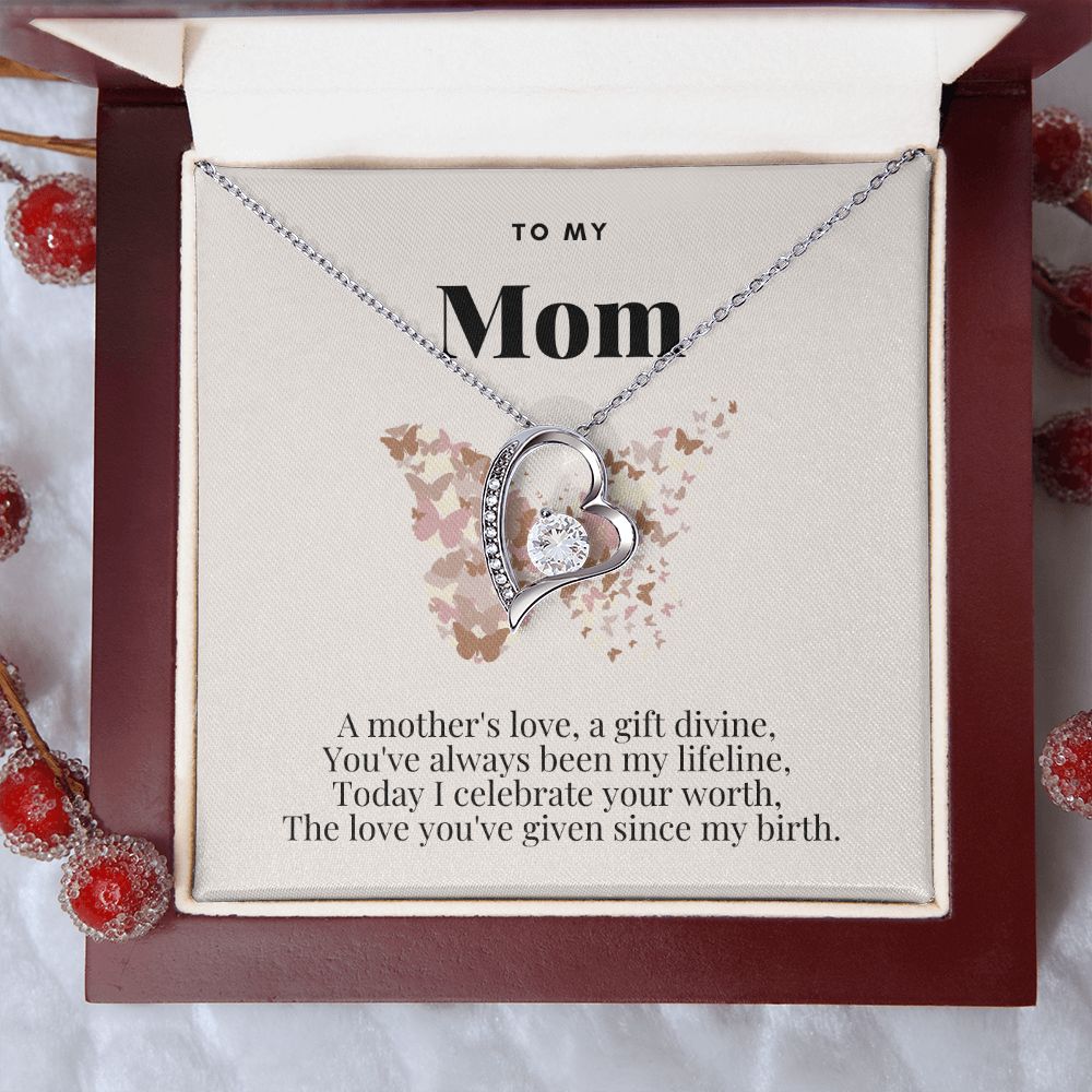 To My Mom - Mother's Love - Forever Love Necklace