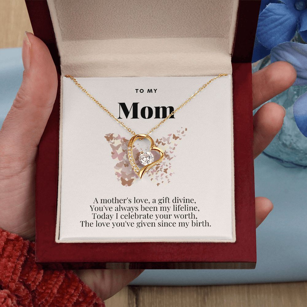 To My Mom - Mother's Love - Forever Love Necklace