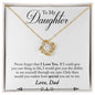 Daughter - Never Forget - Love Knot Necklace