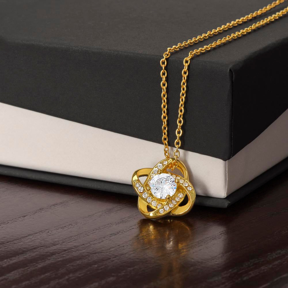 Bonus Daughter Love Knot Necklace with Message Card