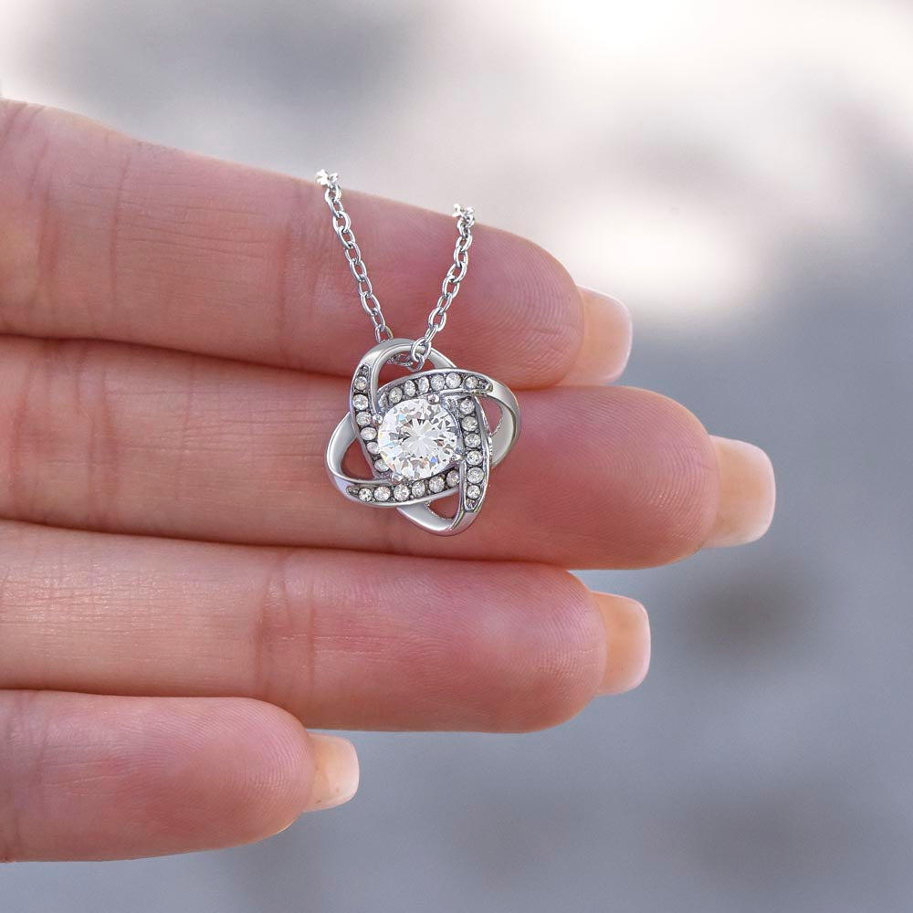 Bonus Daughter Love Knot Necklace with Message Card