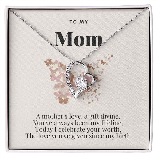 To My Mom - Mother's Love - Forever Love Necklace