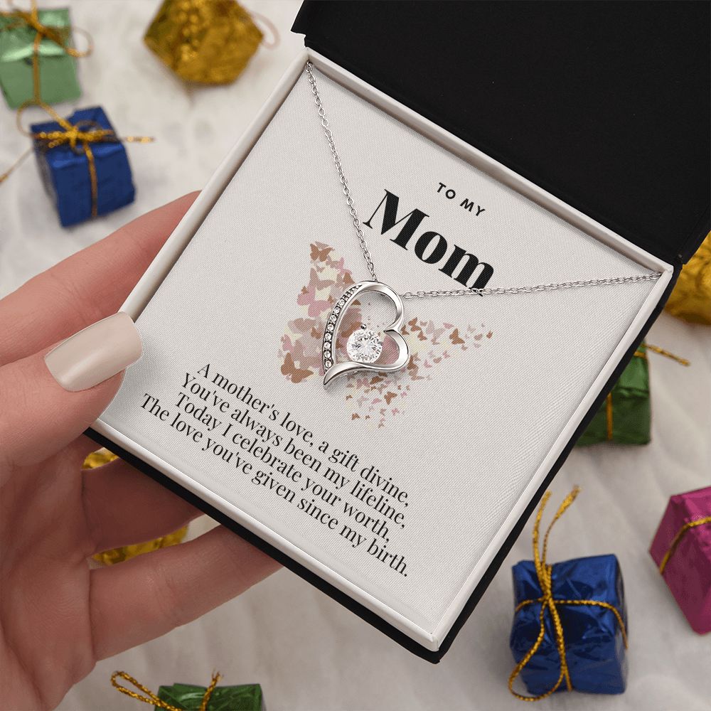 To My Mom - Mother's Love - Forever Love Necklace