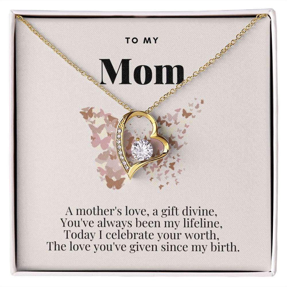 To My Mom - Mother's Love - Forever Love Necklace