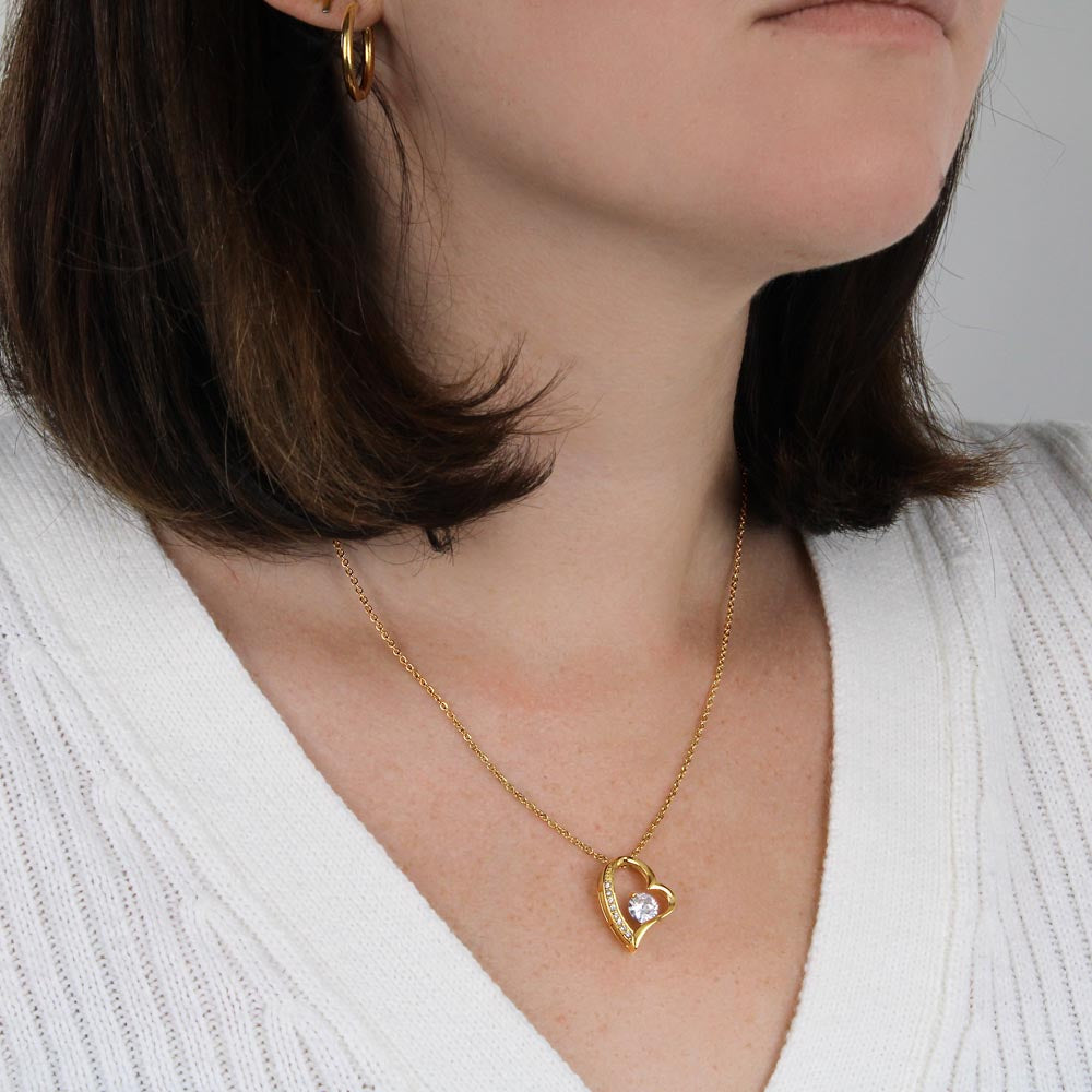 Bonus Daughter Forever Love Heart Necklace, The Bonus Message Card