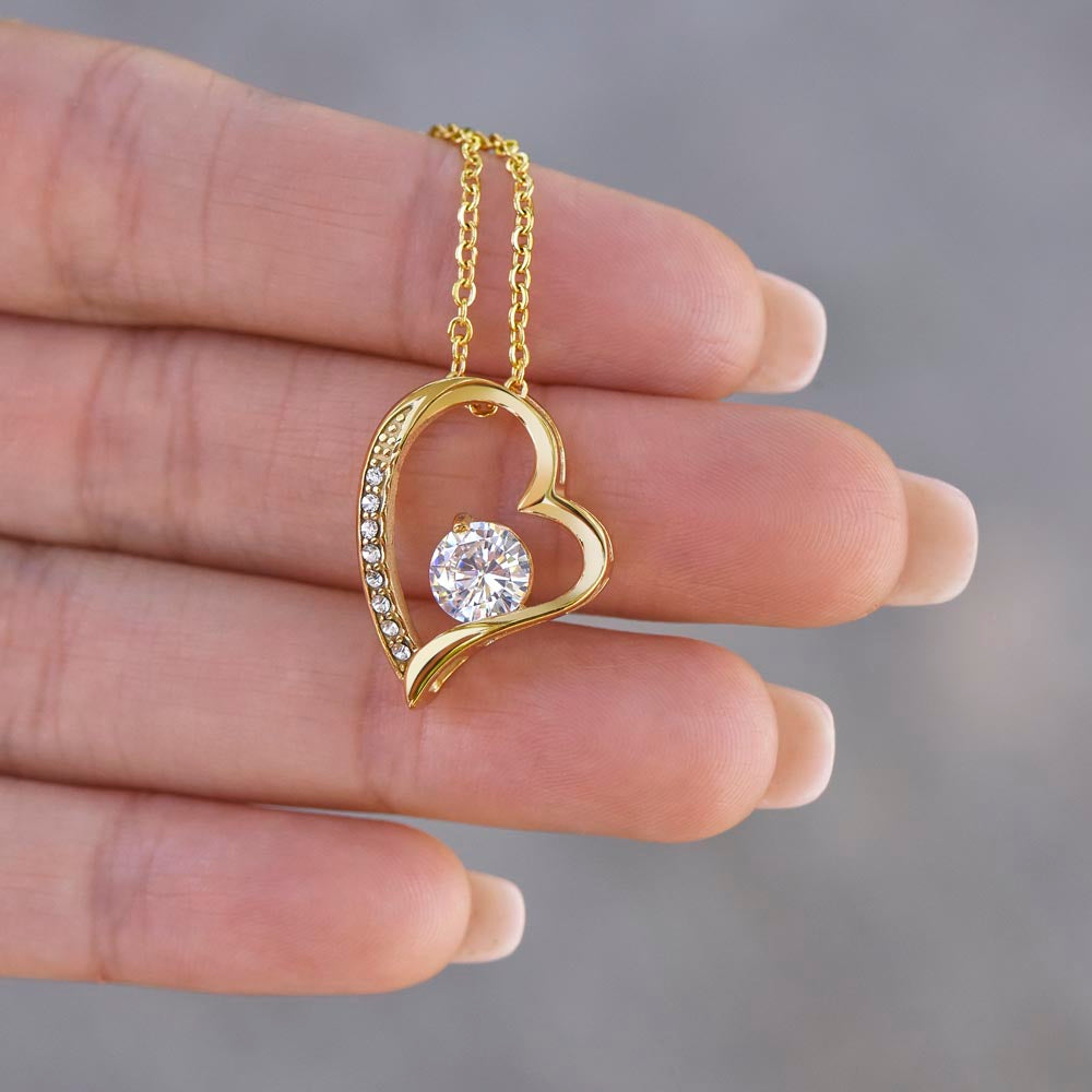 Bonus Daughter Forever Love Heart Necklace, The Bonus Message Card