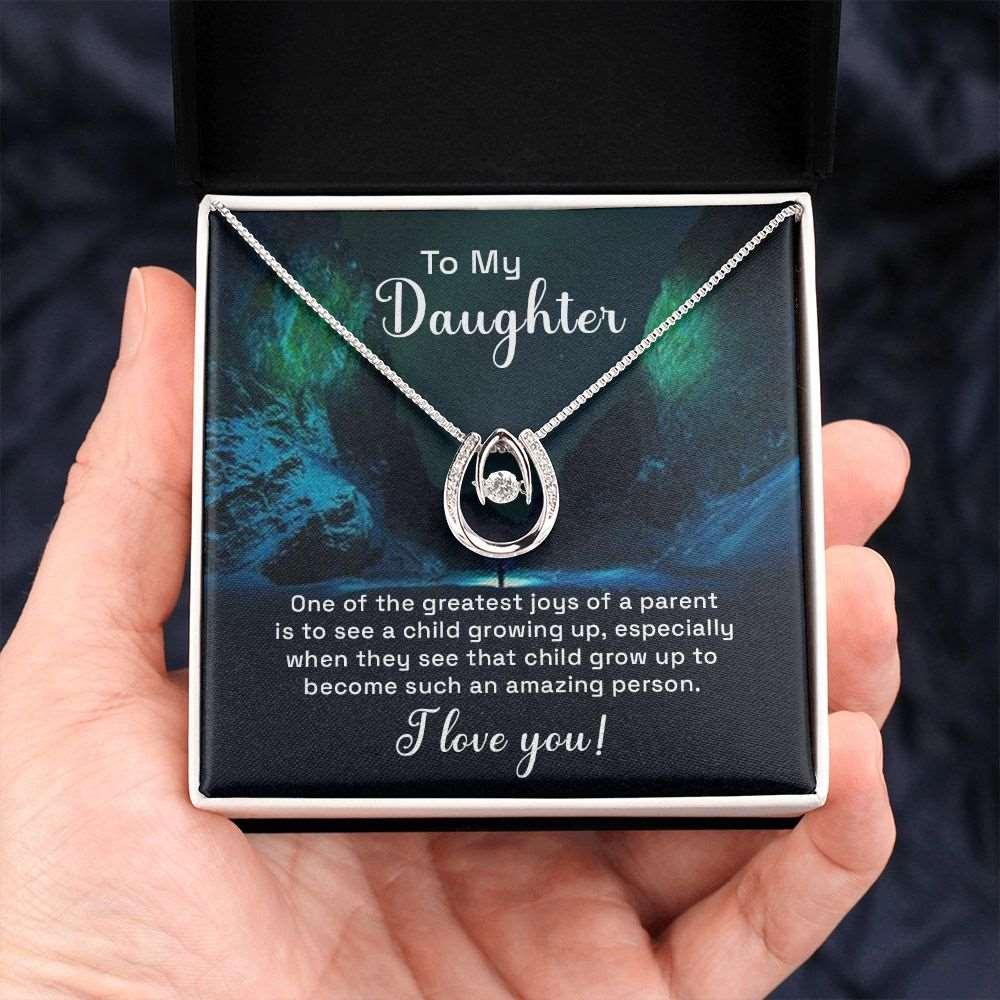 Daughter Necklace Gift From Dad and Mom