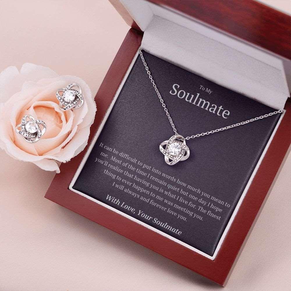 Soulmate's Love Knot Earring & Necklace Set