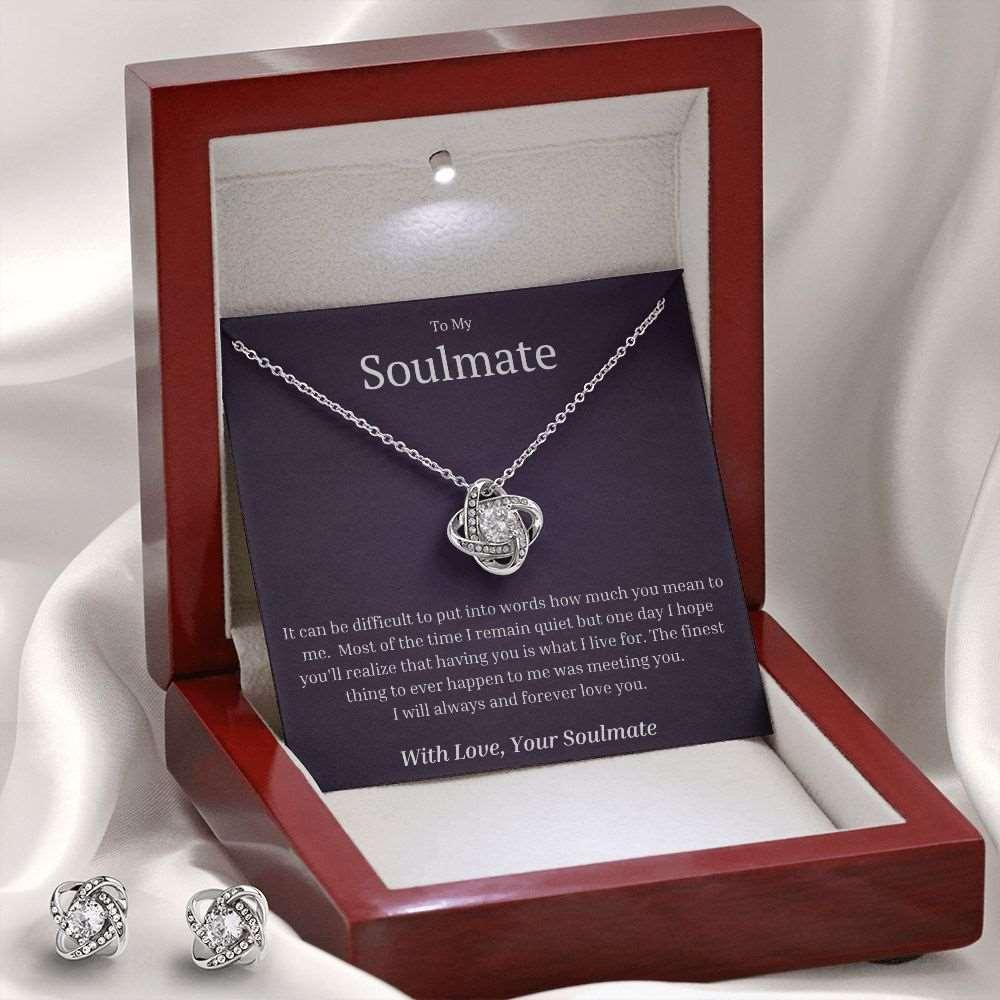 Soulmate's Love Knot Earring & Necklace Set