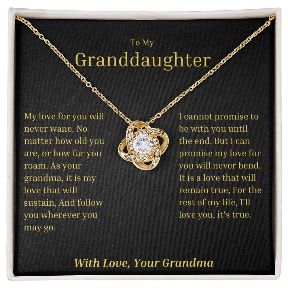 Granddaughter Love Knot Necklace