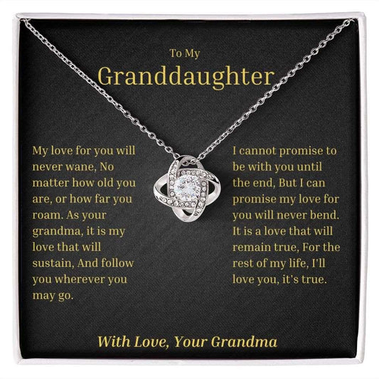 Granddaughter Love Knot Necklace