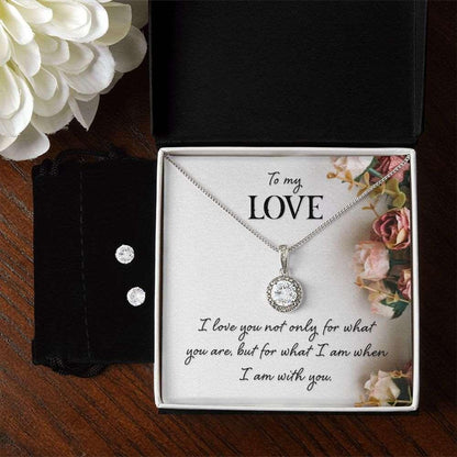 My Love - Eternal Hope Necklace and Cubic Zirconia Earring Set