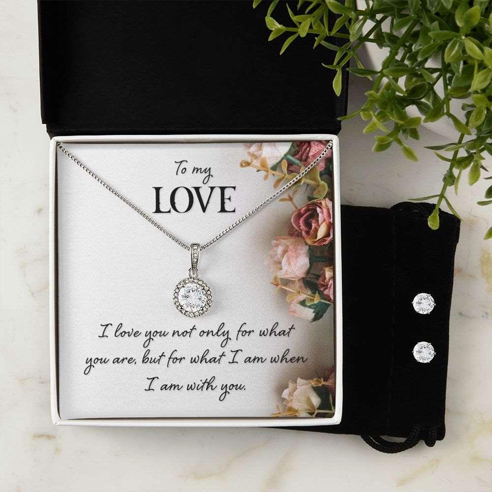 My Love - Eternal Hope Necklace and Cubic Zirconia Earring Set