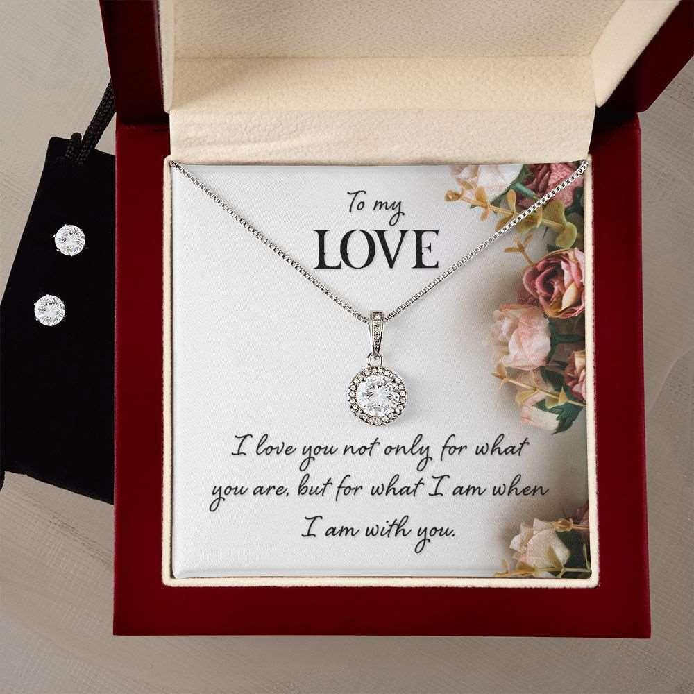 My Love - Eternal Hope Necklace and Cubic Zirconia Earring Set