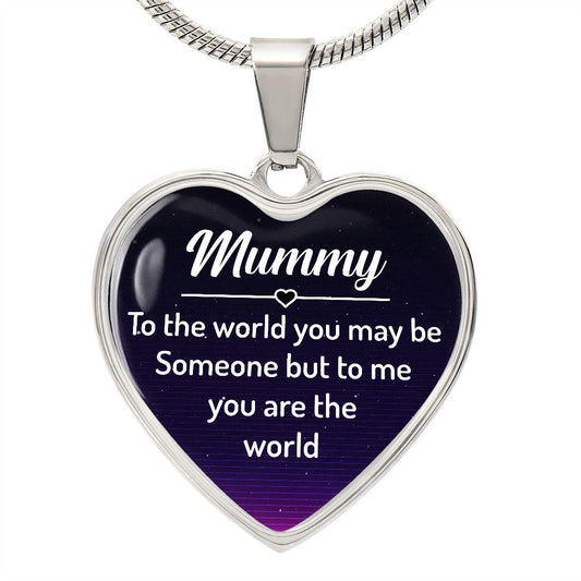 Mummy's Heart Pendant Necklace