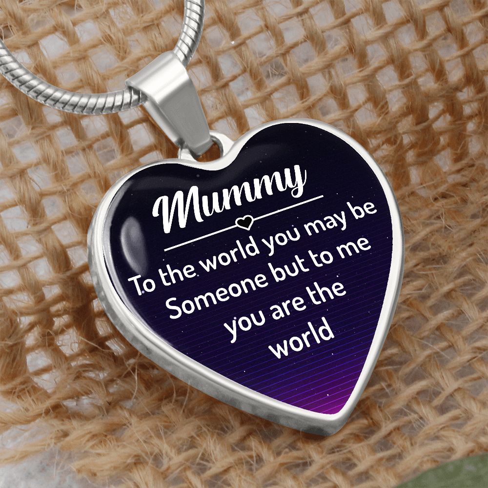 Mummy's Heart Pendant Necklace