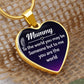 Mummy's Heart Pendant Necklace
