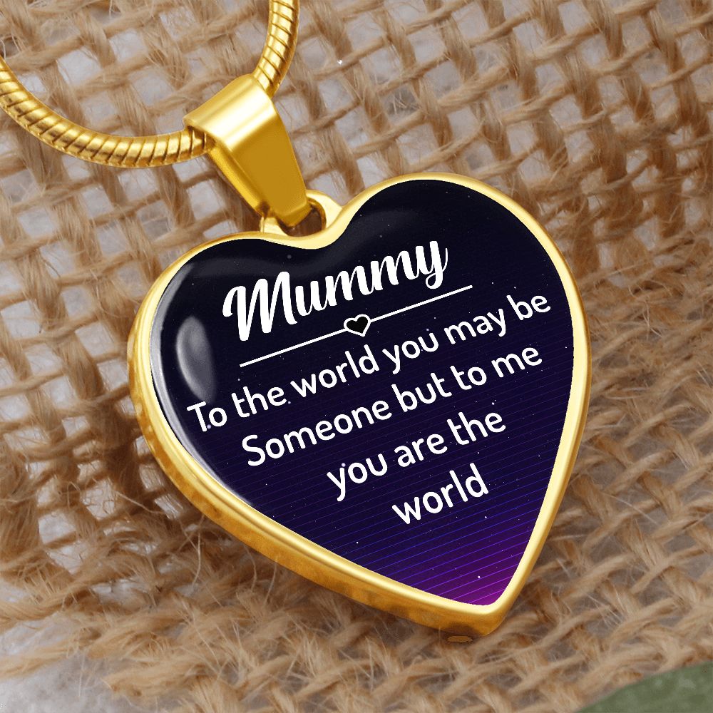 Mummy's Heart Pendant Necklace