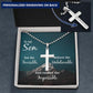 Son - Personalized Cross Necklace - Pendant Republic