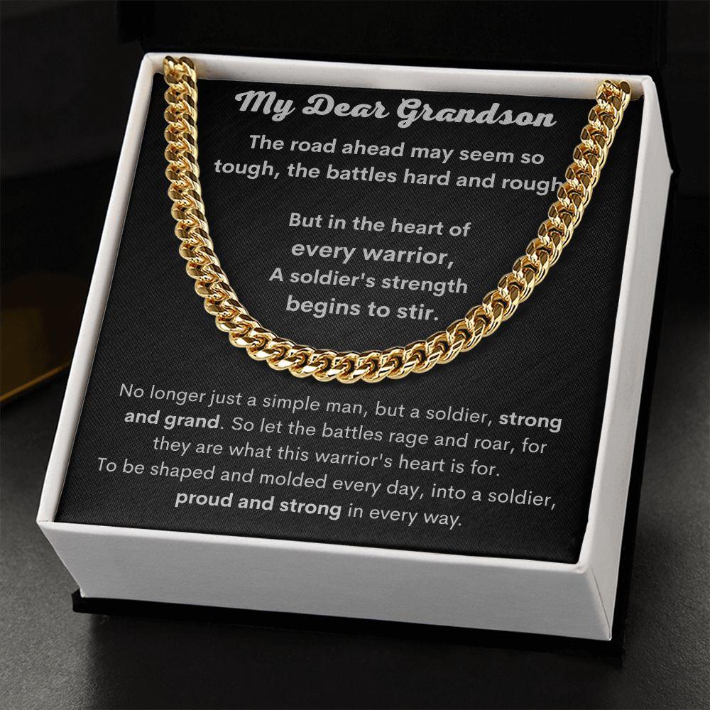 Grandson - Heart of Every Warrior Link Chain - Pendant Republic