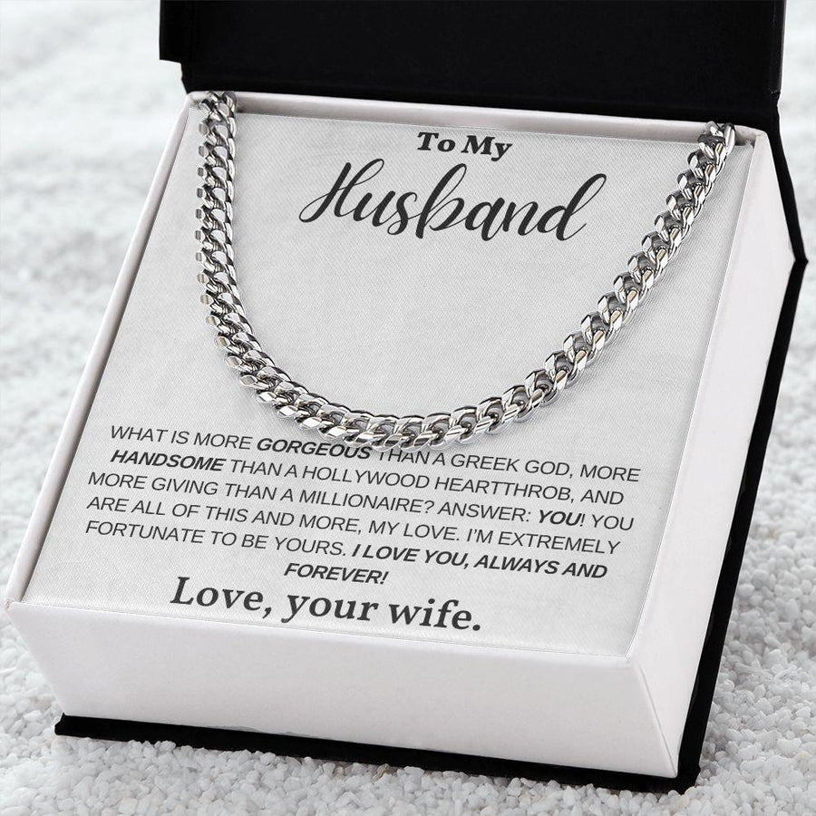 My Husband Greek God Cuban link chain