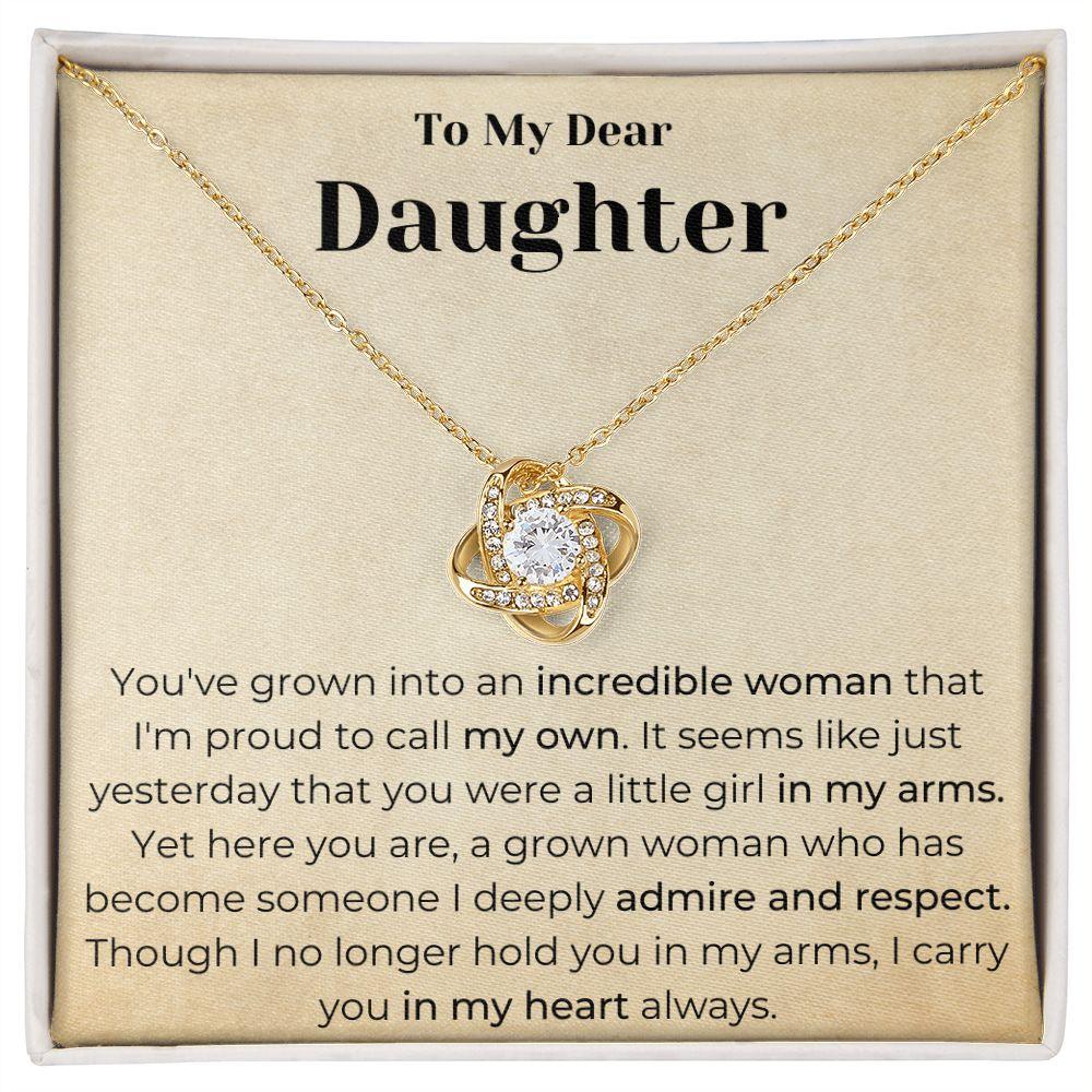 My Dear Daughter - Love Knot Necklace - Pendant Republic