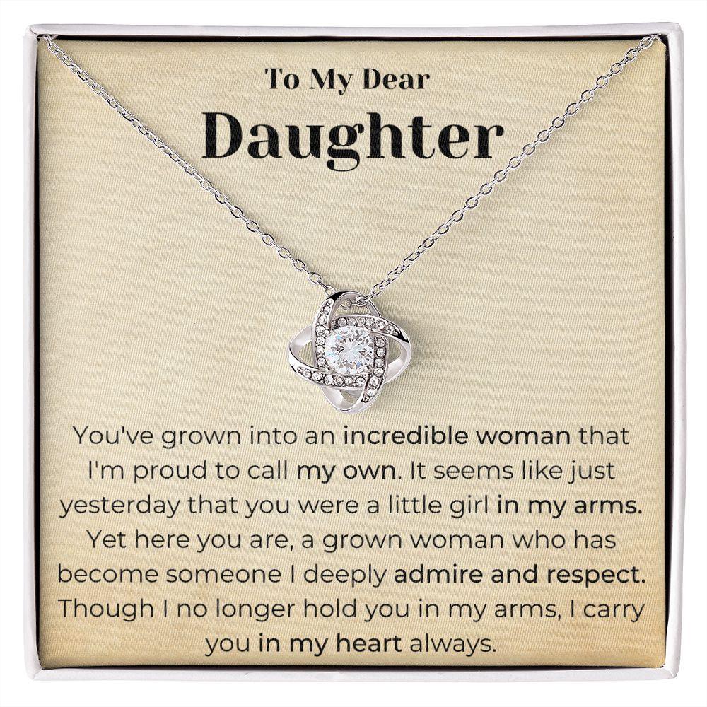 My Dear Daughter - Love Knot Necklace - Pendant Republic