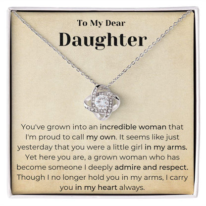 My Dear Daughter - Love Knot Necklace - Pendant Republic