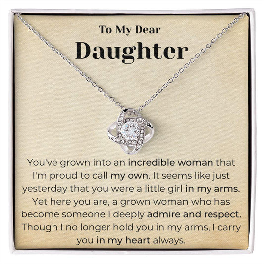 My Dear Daughter - Love Knot Necklace - Pendant Republic