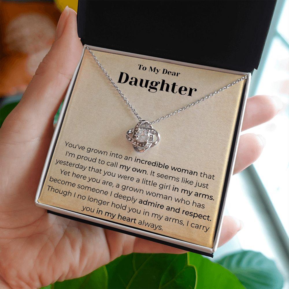 My Dear Daughter - Love Knot Necklace - Pendant Republic