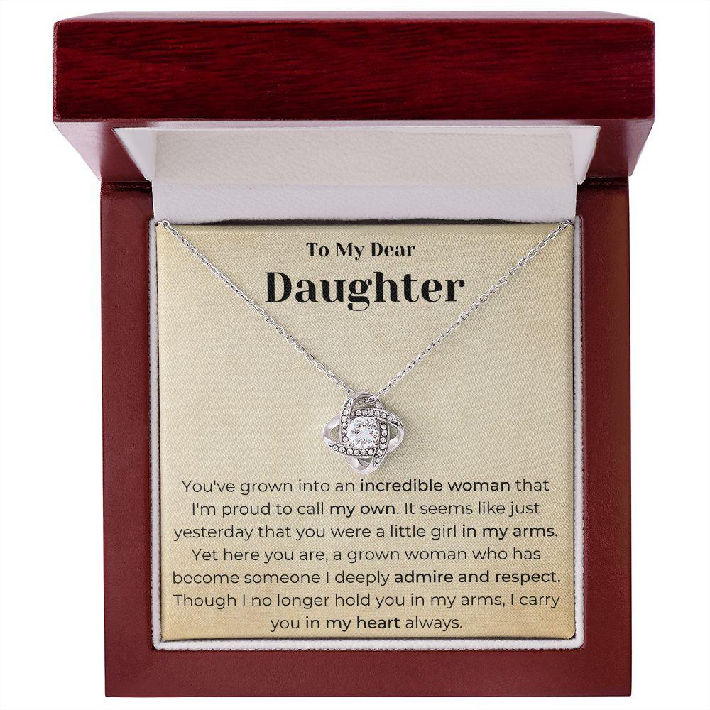 My Dear Daughter - Love Knot Necklace - Pendant Republic