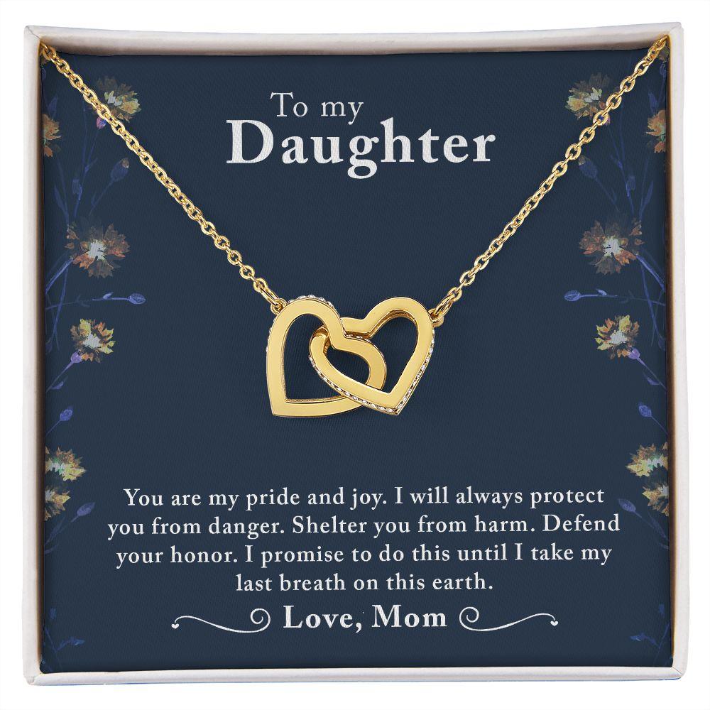 Daughter - My Pride - Interlocking Hearts Necklace - Pendant Republic